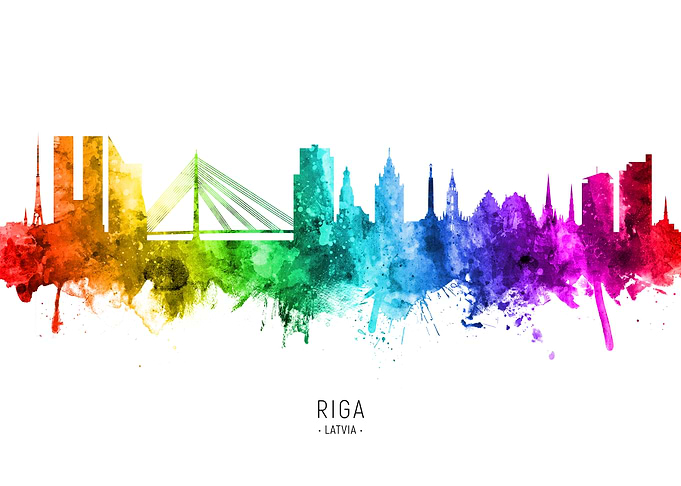 Riga Latvia Skyline