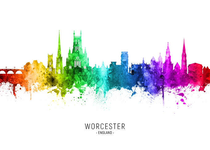 Worcester England Skyline