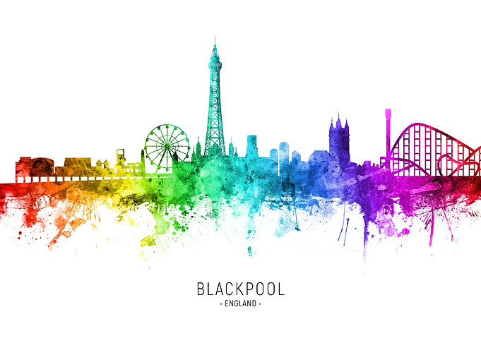 Blackpool England Skyline