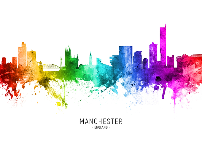 Manchester England Skyline