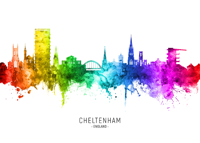 Cheltenham England Skyline