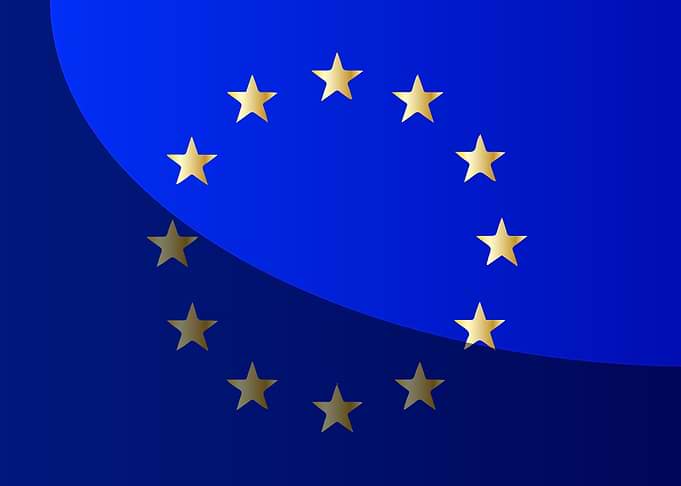 EU Flag With Shadow