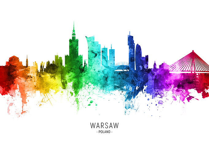 Warsaw Poland Skyline