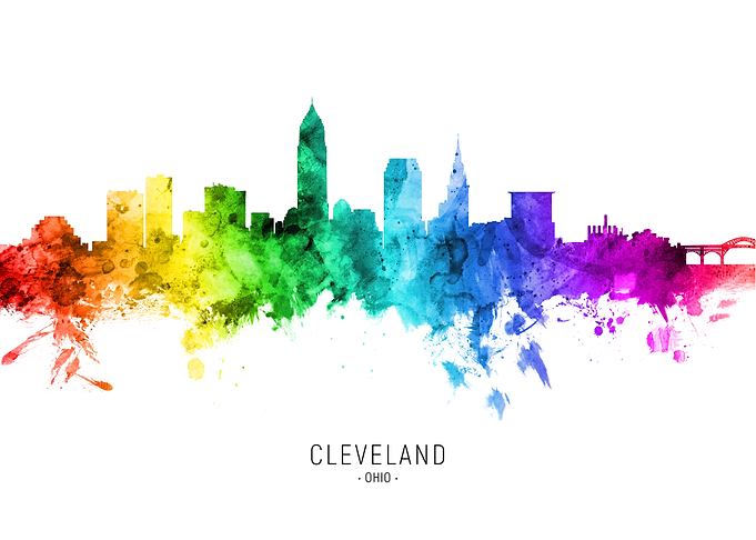 Cleveland Ohio Skyline