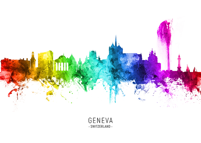 Geneva Switzerland Skyline