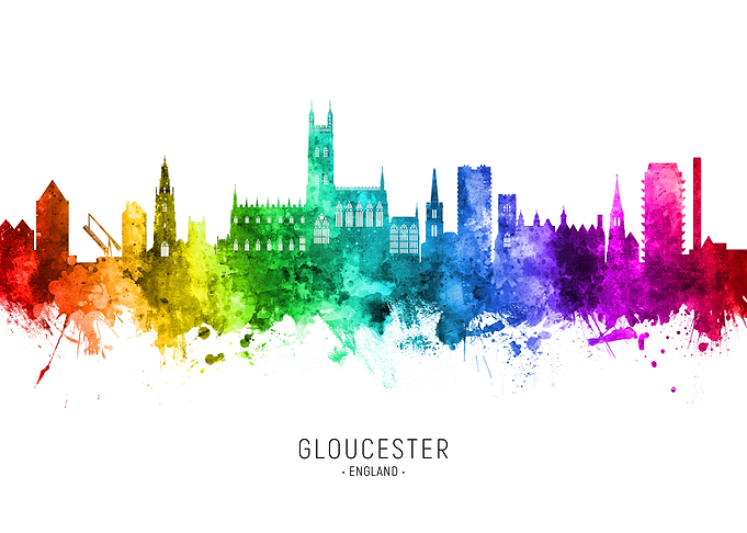 Gloucester England Skyline
