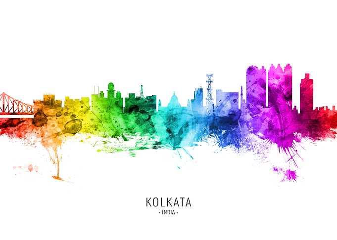 Kolkata India Skyline
