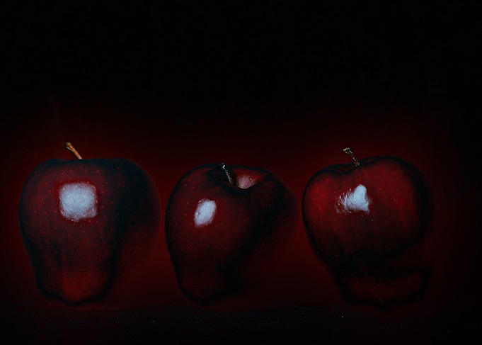 Three Red Apples