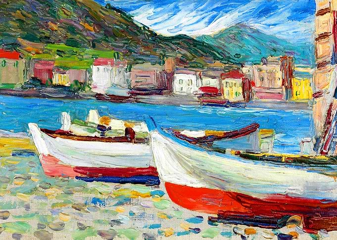 Kandinsky Boats in Rapallo
