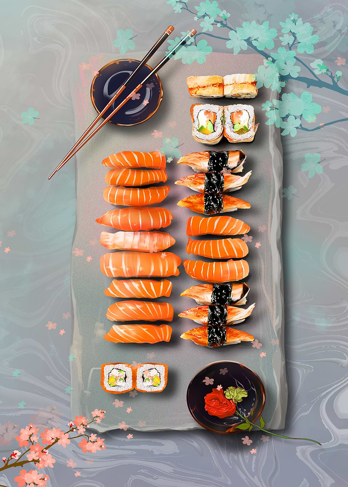Sushi Fish Japan Food
