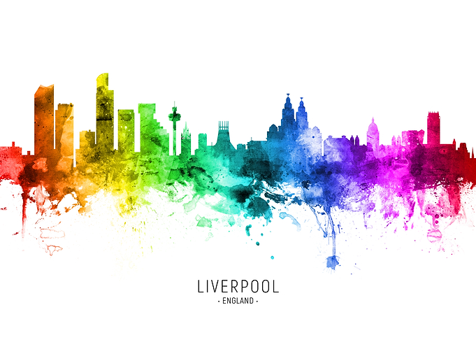 Liverpool England Skyline