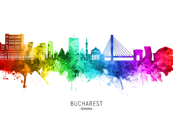 Bucharest Romania Skyline