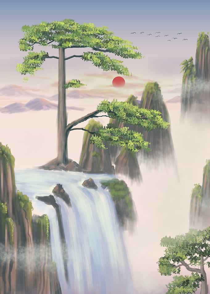 Waterfall Nature Trees