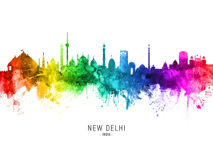 New Delhi India Skyline