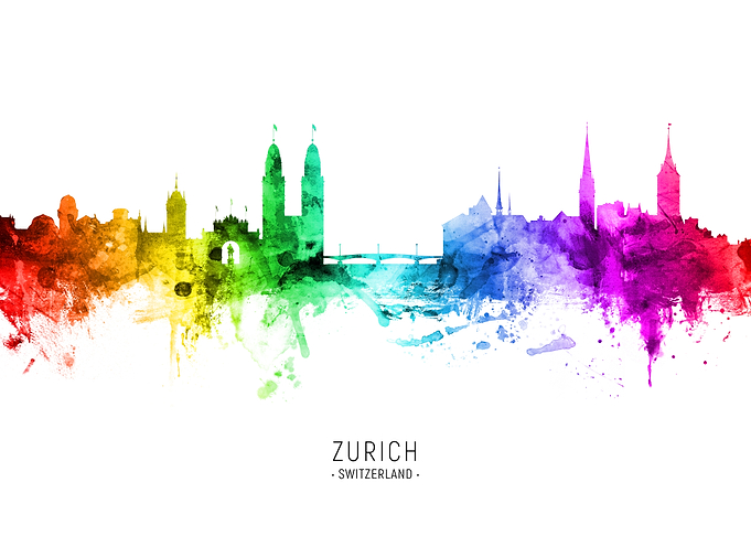 Zurich Switzerland Skyline