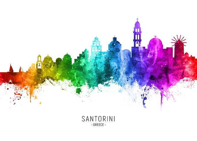 Santorini Greece Skyline