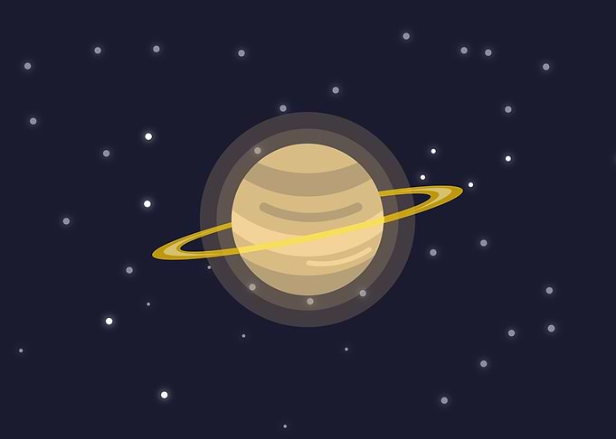 Saturn flat design