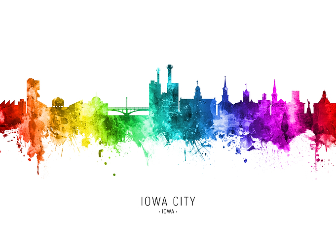 Iowa City Iowa Skyline