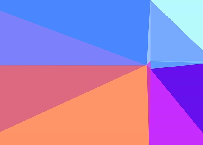 colorful triangle art