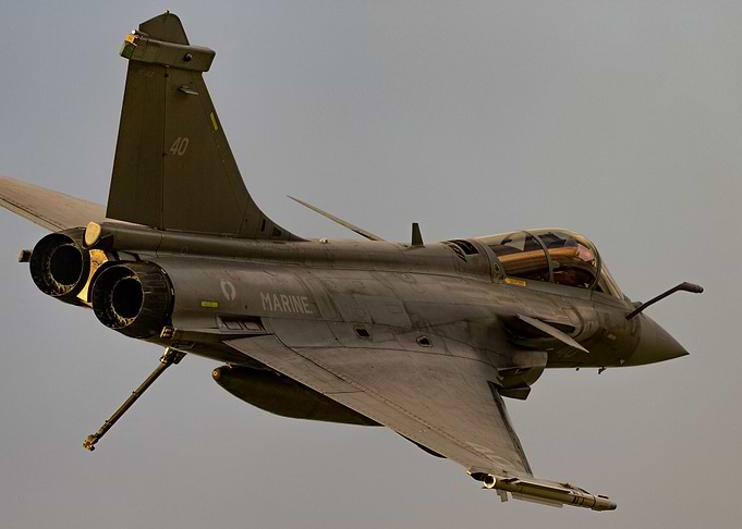 French Navy Rafale sunset