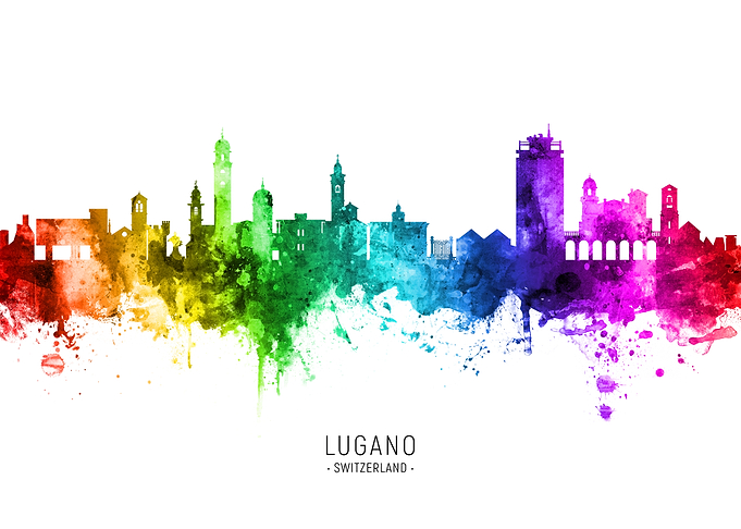 Lugano Switzerland Skyline