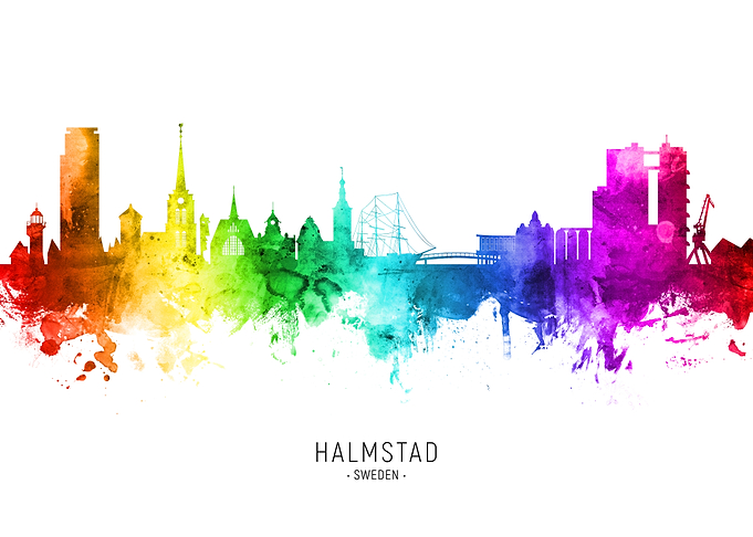 Halmstad Sweden Skyline