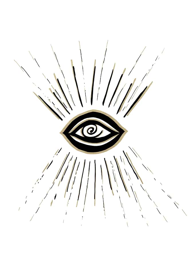 Evil Eye Gold Black 1