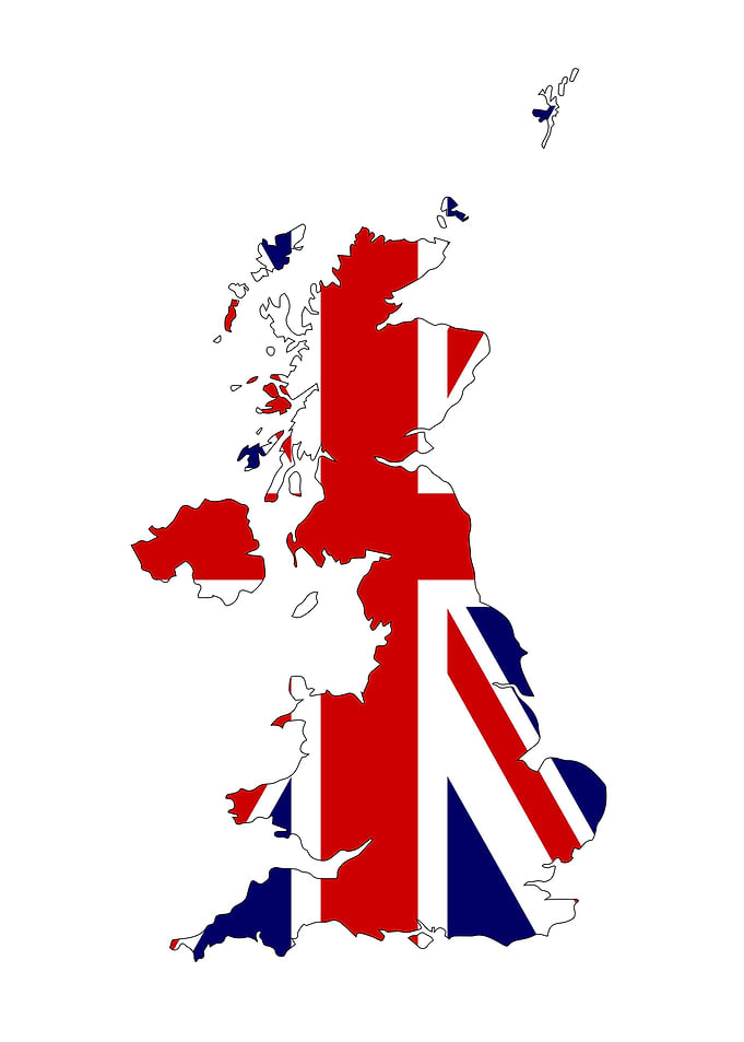 A silhouette of the United
