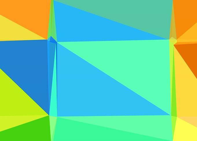 colorful triangle art
