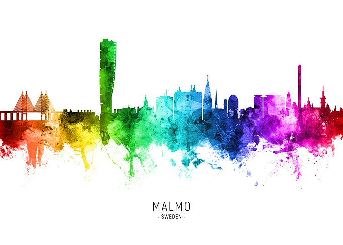 Malmo Sweden Skyline