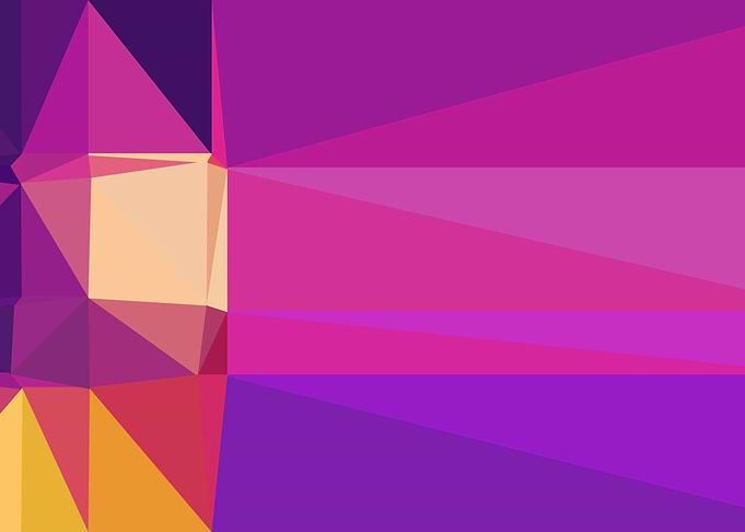colorful triangle art