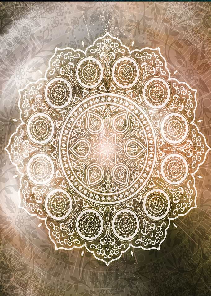 Warm Orange flower Mandala