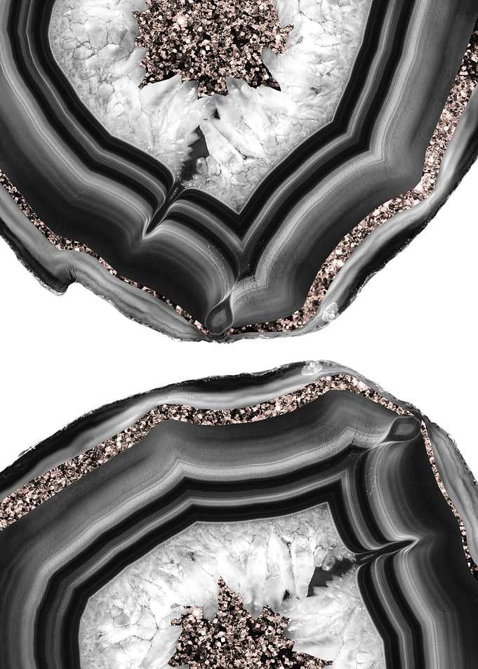 Gray Black White Agate 2