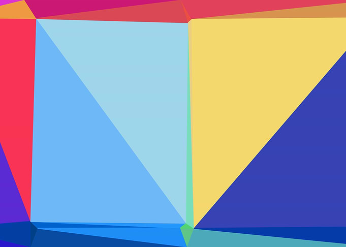 colorful triangle art