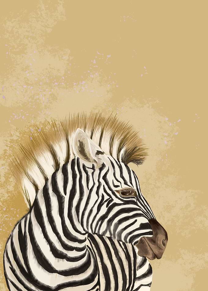 Zebra horse animal painted