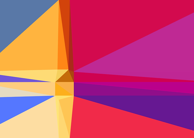 colorful triangle art