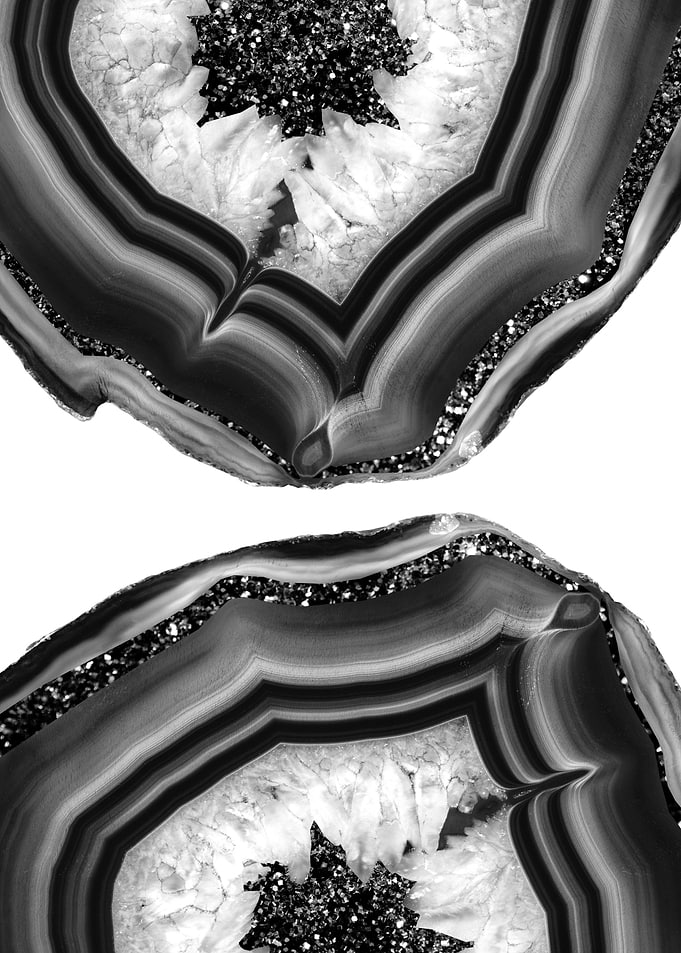 Gray Black White Agate 1