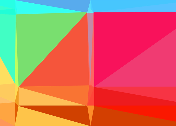 colorful triangle art