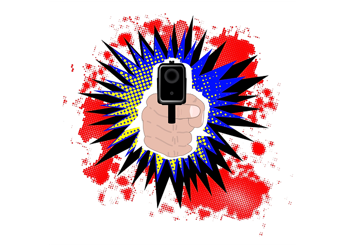 Cartoon Hand Gun Bang