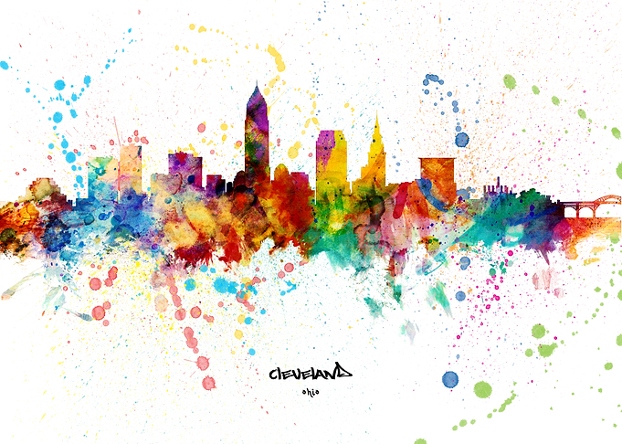 Cleveland Ohio Skyline