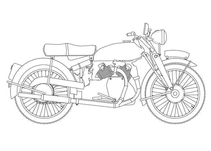 Motor Cycle Outline