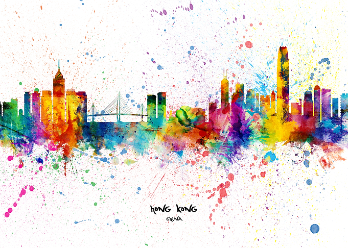 Hong Kong China Skyline