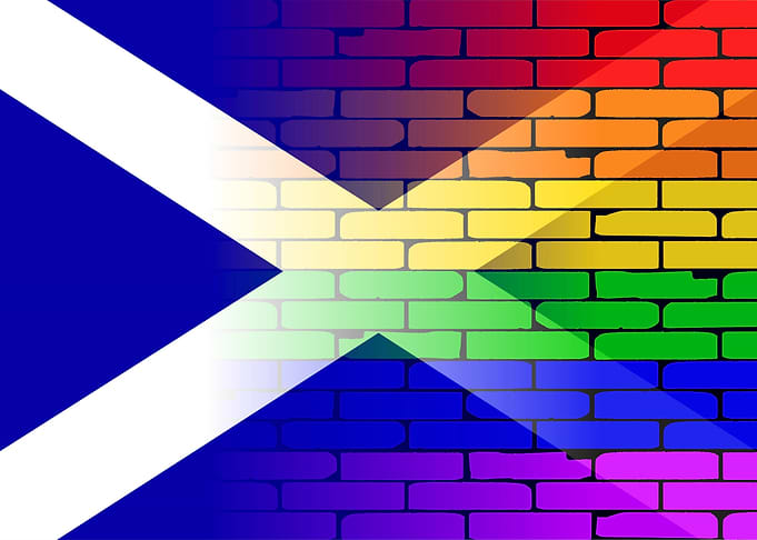 Gay Rainbow Scotland Flag