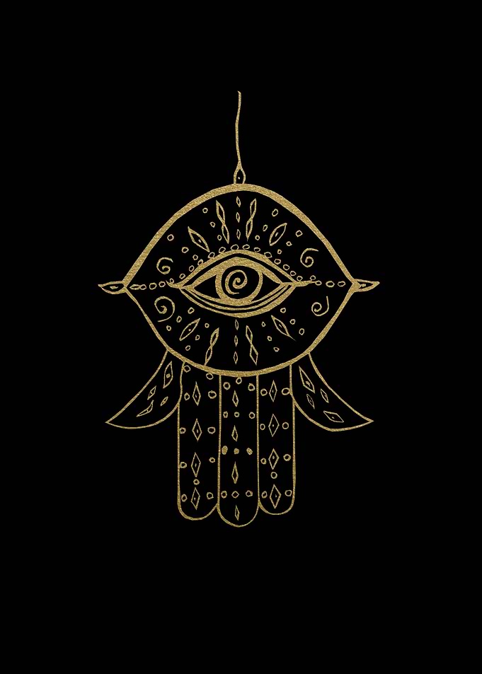 Hamsa Hand Gold 1