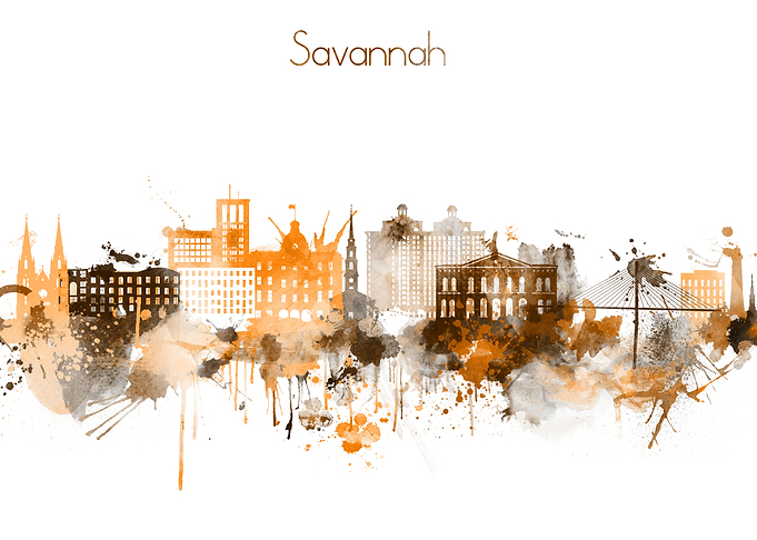 Savannah Georgia Skyline
