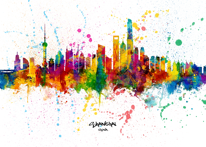 Shanghai China Skyline
