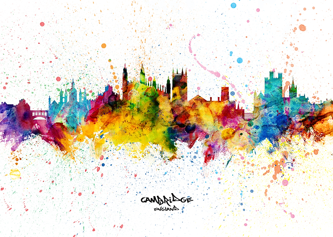 Cambridge England Skyline