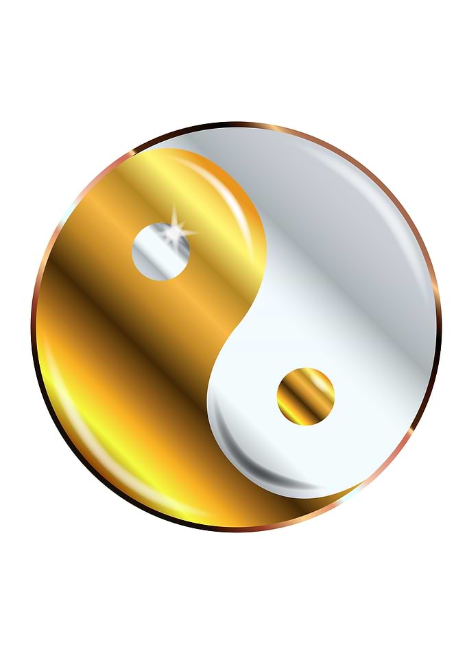 Yin and Yang Gold And Silv