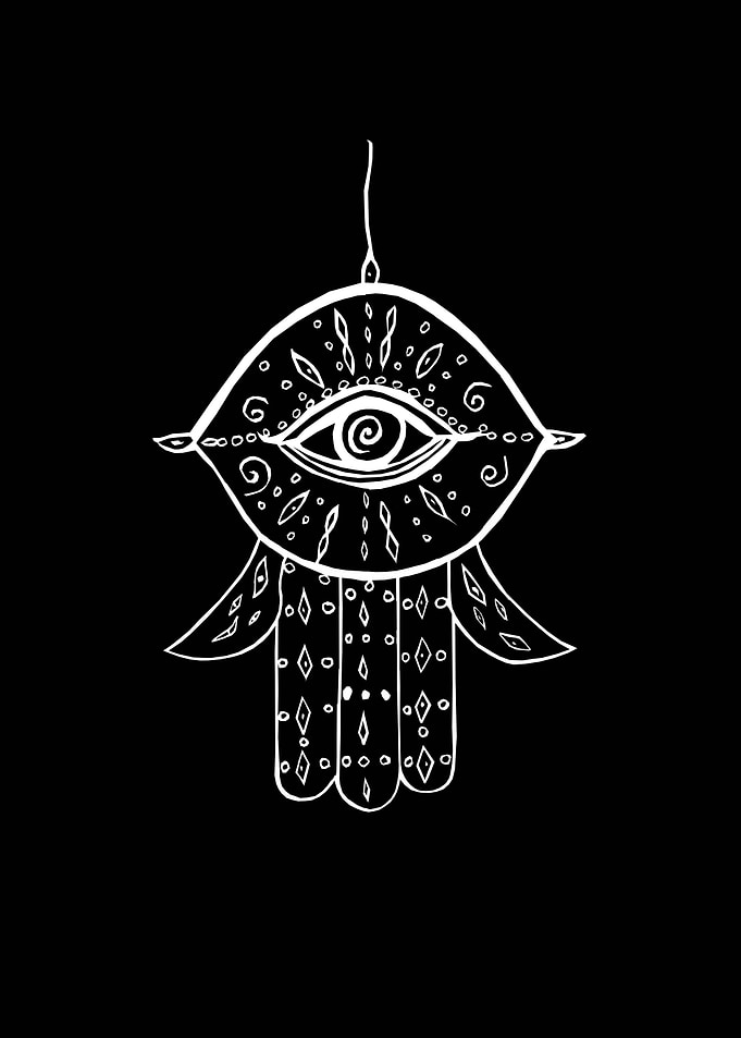Hamsa Hand White 1