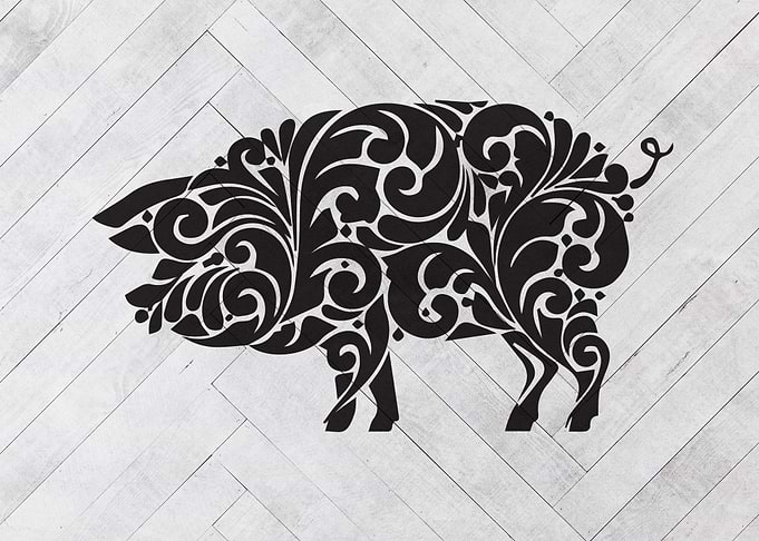Fancy Pig Farmhouse Sign